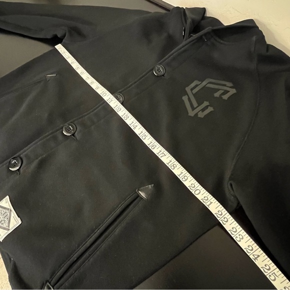 Crooks & Castles Collegiate Varsity Jacket, buttondown, pockets, Black, sz S/P - Picture 8 of 12